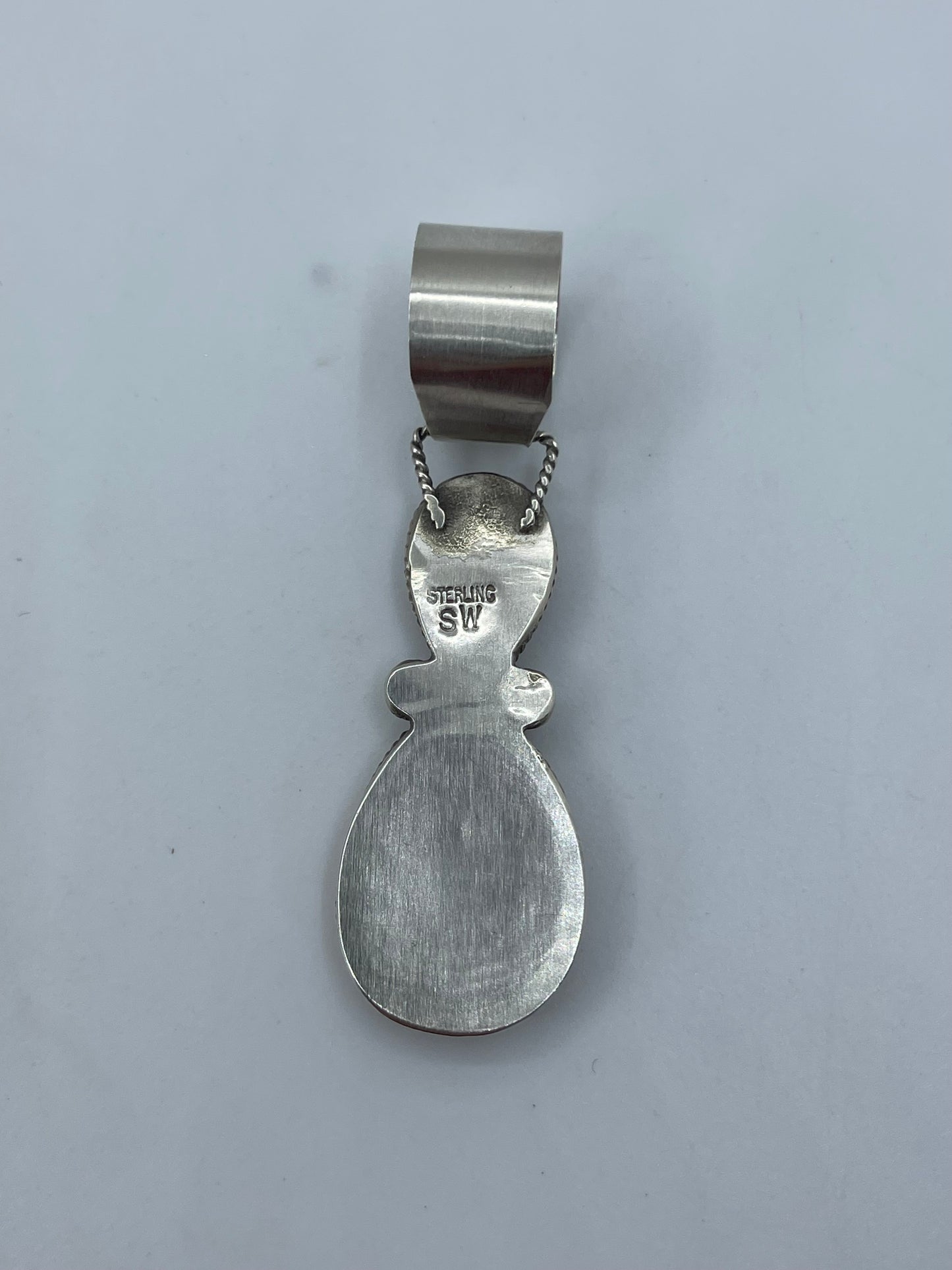 Orange Spiny Oyster 2 Stone Pendant by Selina Warner, Navajo