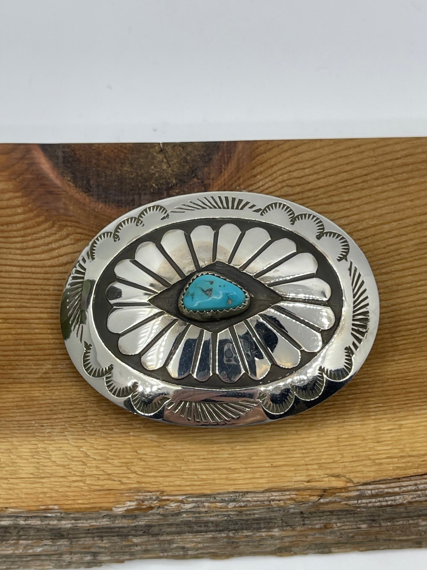 Mini Turquoise Buckle with Turquoise by Jolene Begay, Navajo