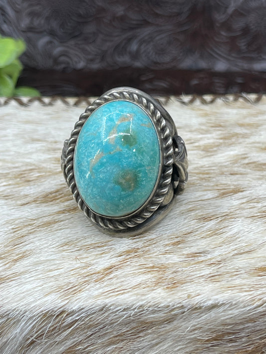 11.0 Sonoran Turquoise Oval Ring by Zia