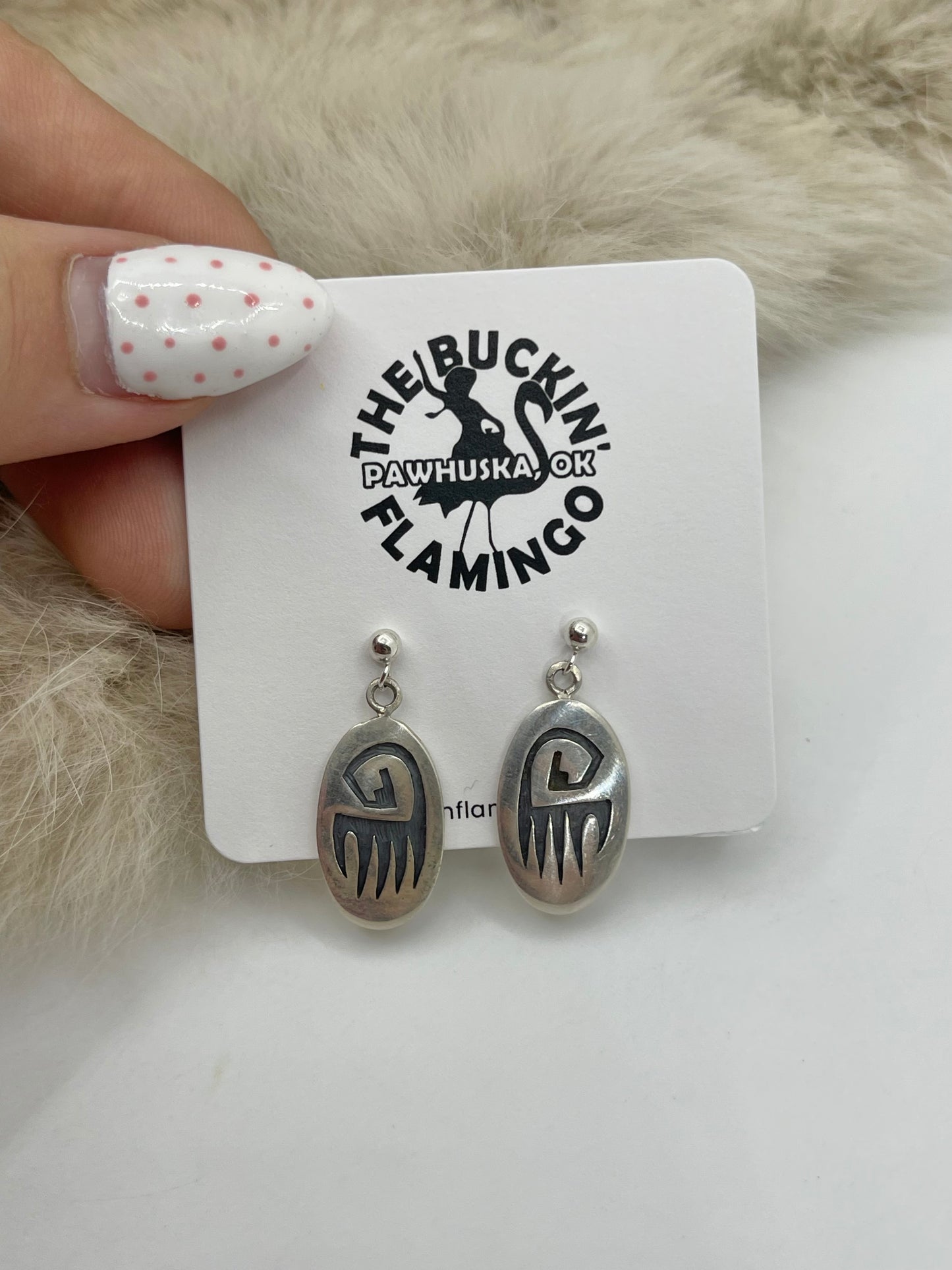 Sterling Silver Earrings by Augustine Mowa, Jr.