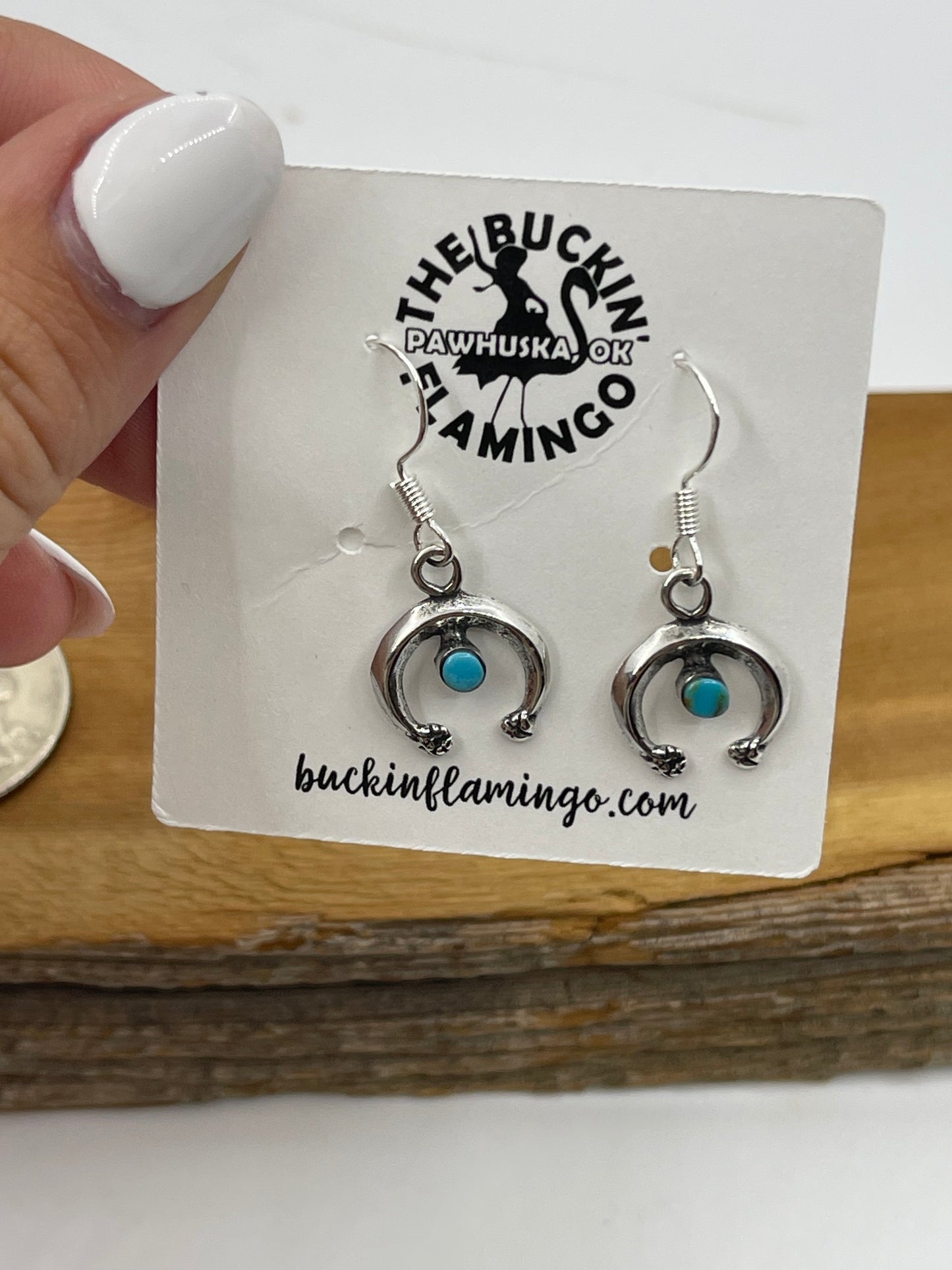 Lightweight Turquoise Naja Hook Dangle Earrings