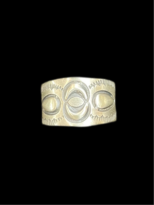 11.0 Stamped Sterling Silver Ring by VC, Navajo