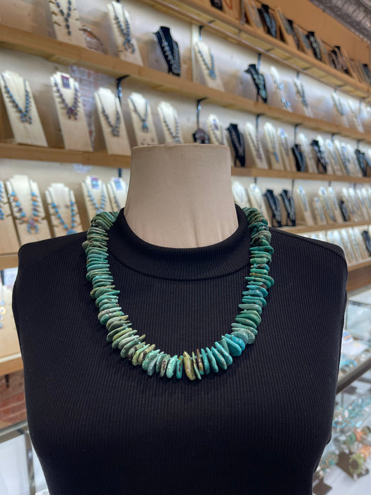 24" Chunky Turquoise Teardrop Necklace