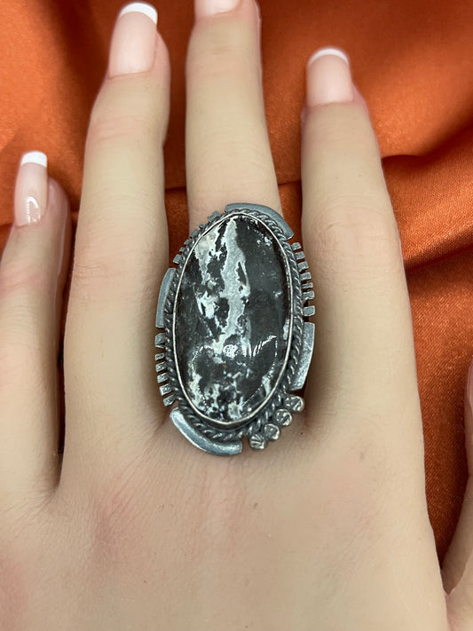 9.0 Zebra Jasper Ring