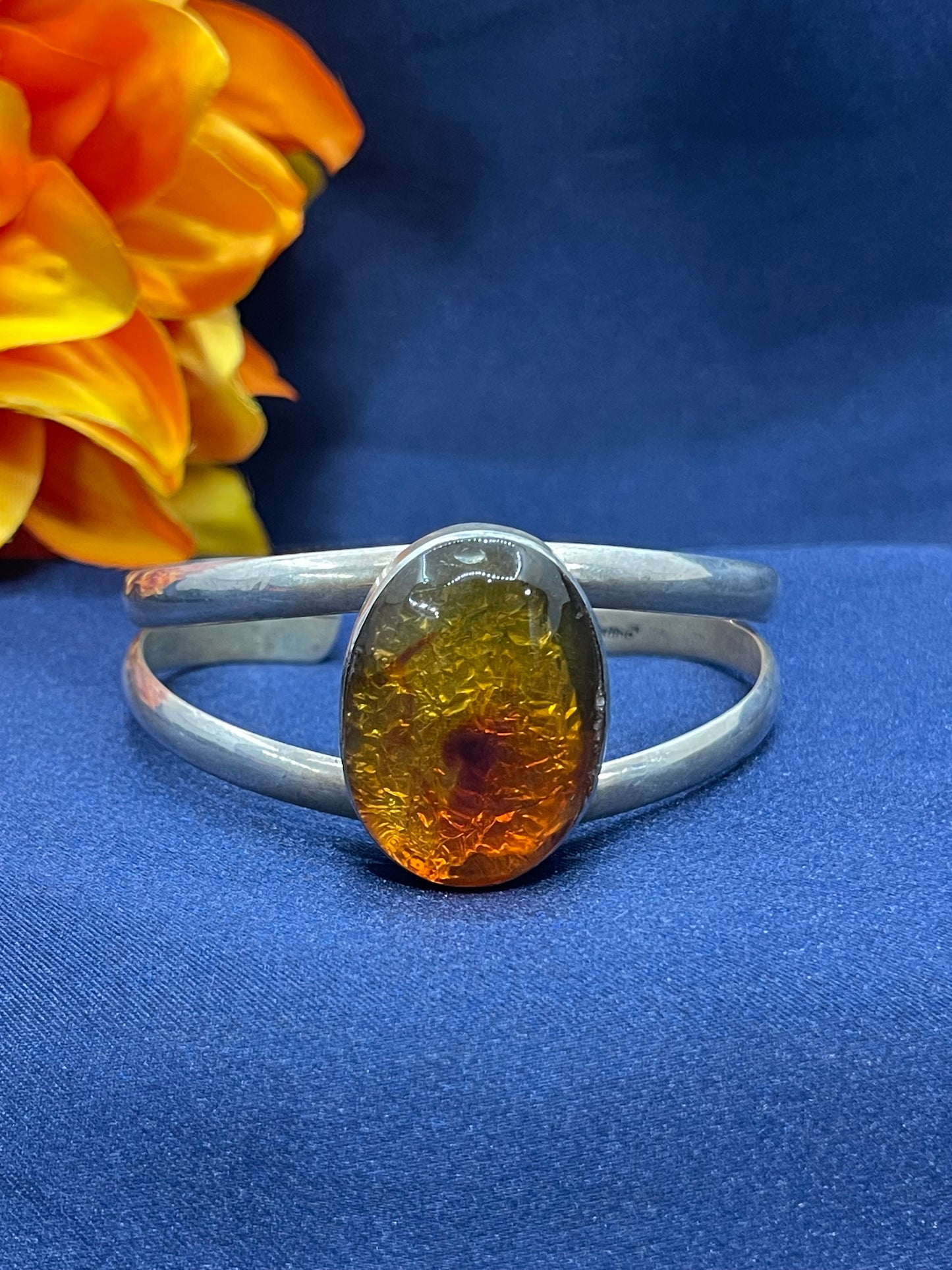5.75" - 7.5" Amber Vintage Cuff