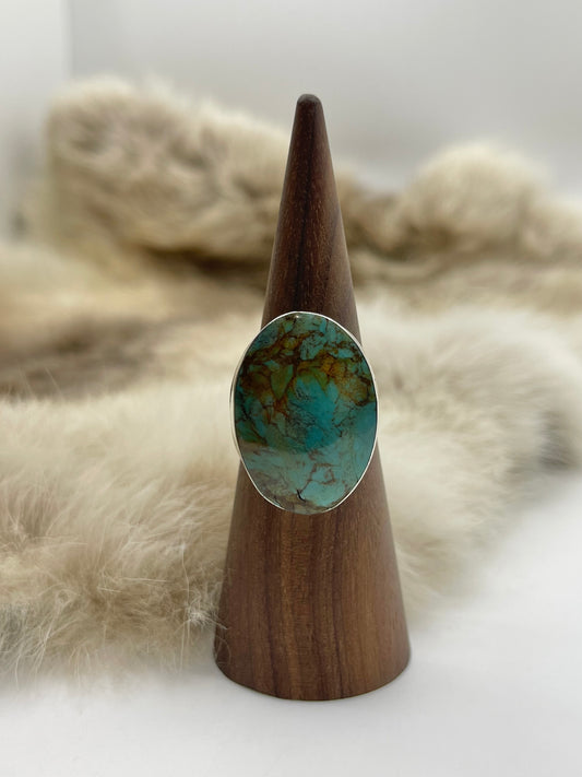 7.0 Kingman Turquoise Oval Ring