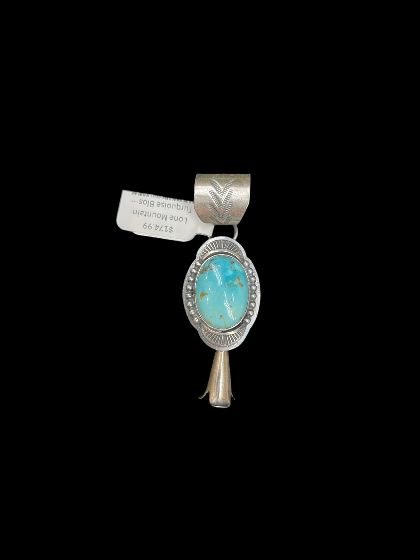 Lone Mountain Turquoise Blossom Pendant by Zia