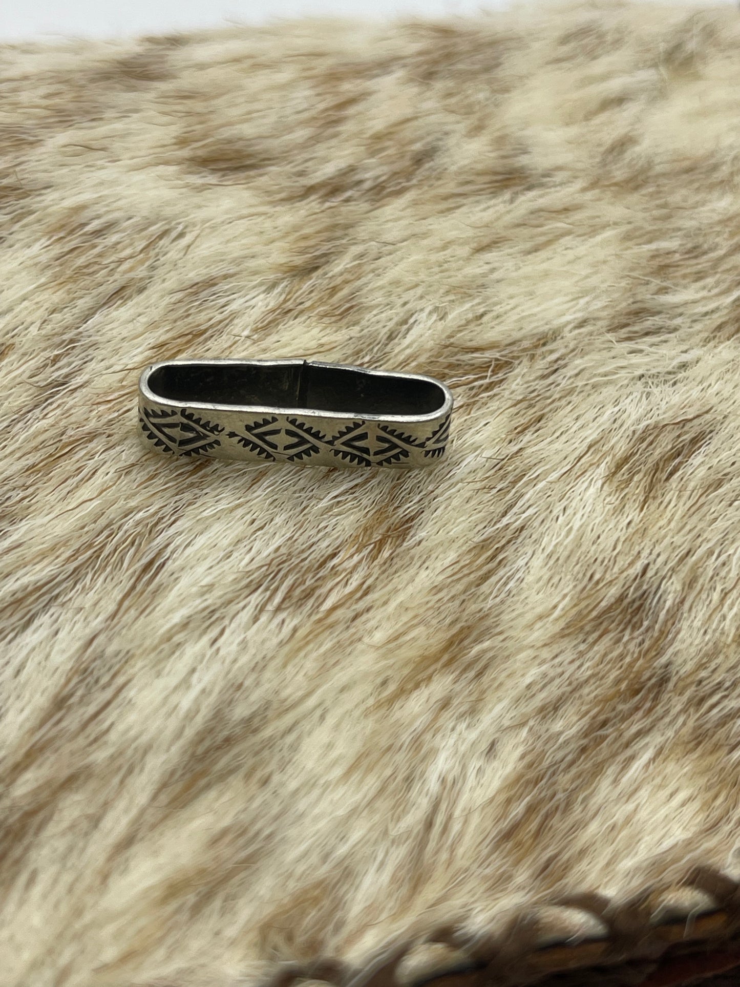 Stamped Watch Band Charm by Jimson Garcia, Navajo