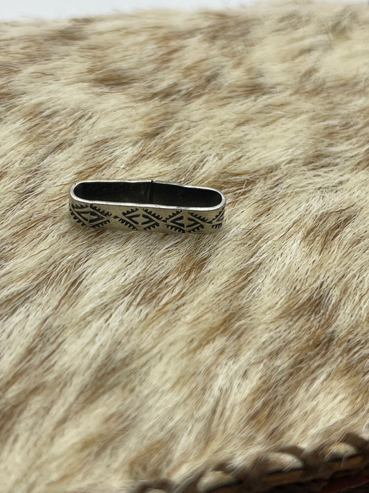 Stamped Watch Band Charm by Jimson Garcia, Navajo