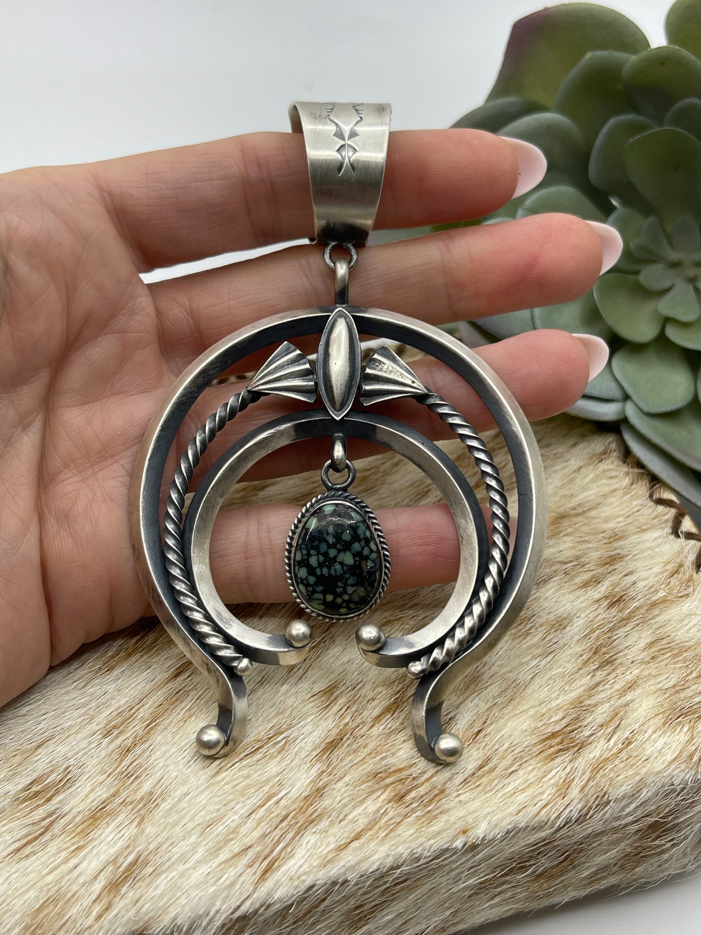 Newlander Turquoise Naja Pendant with a 20mm Bale
