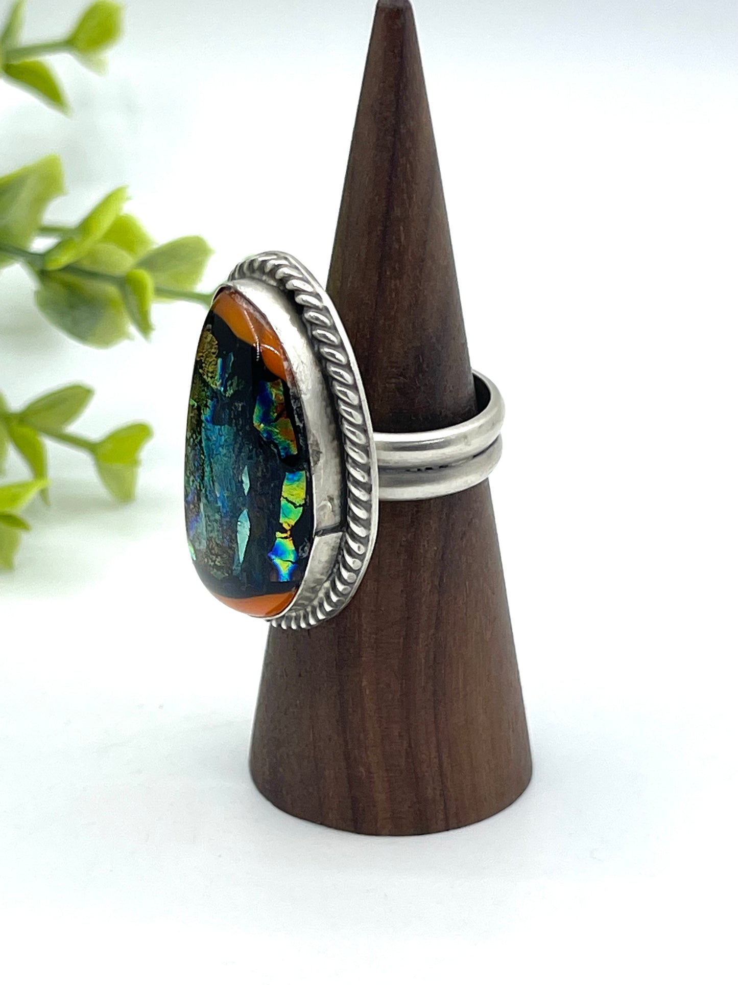 9.0+ Dichroic Glass Ring