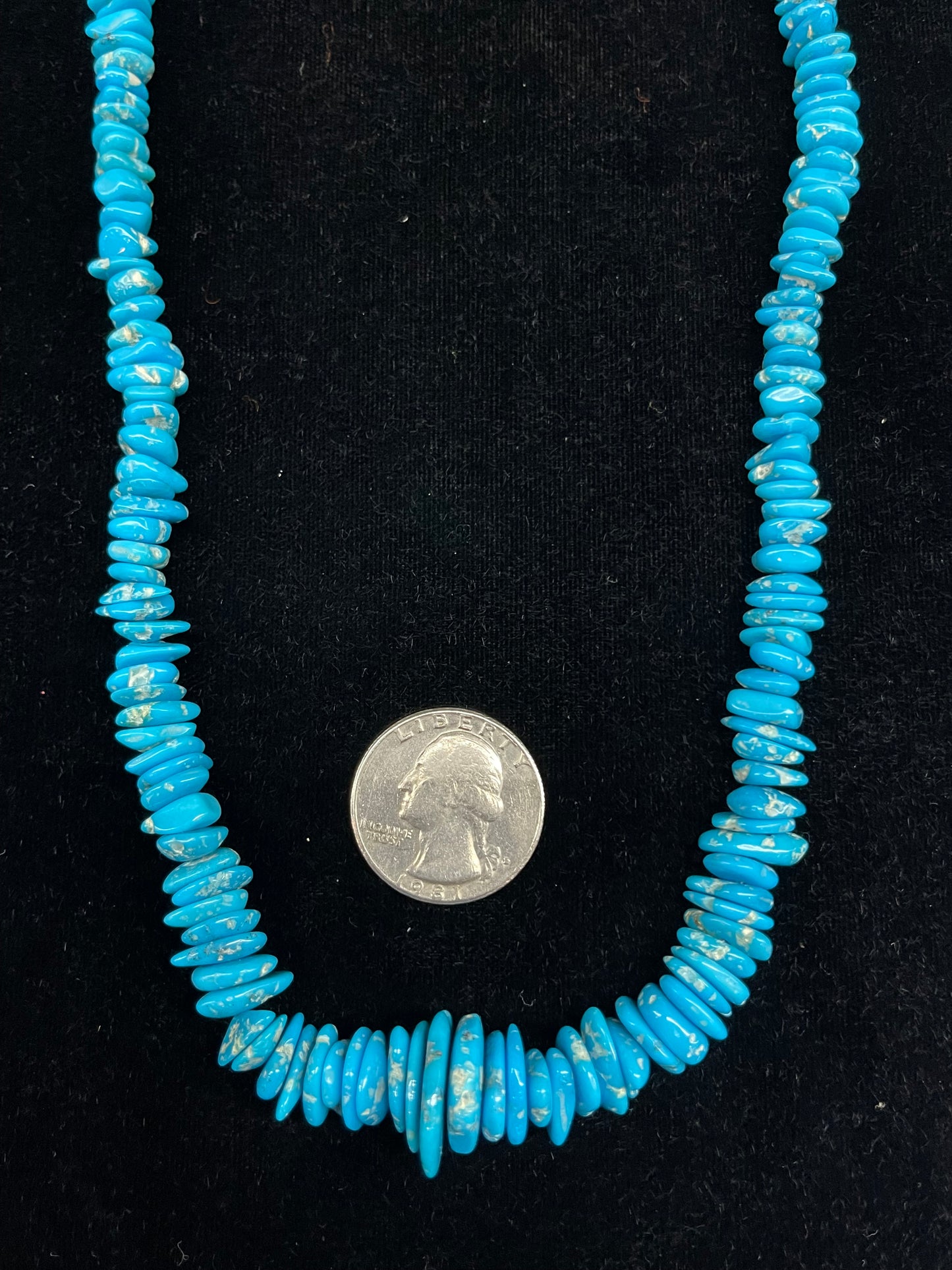 18" Sleeping Beauty Turquoise Nugget Necklace