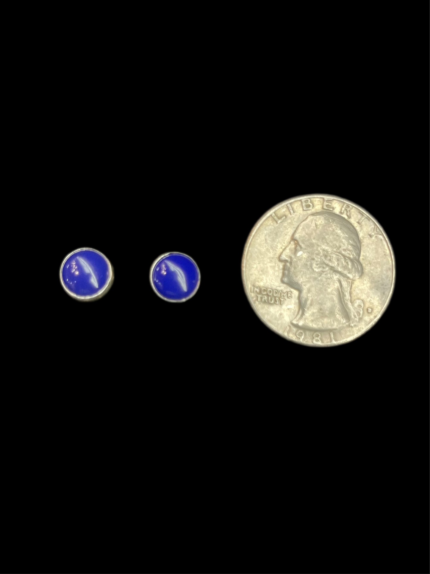 Lapis Stud 8.5 mm Post Earrings