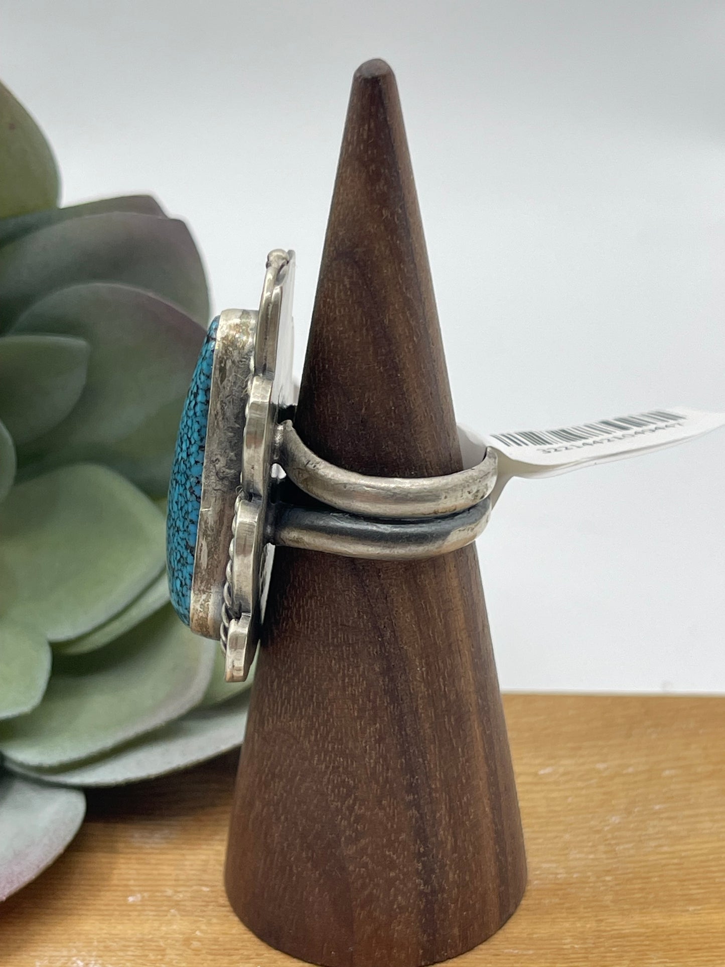7.0 High Grade Kingman Turquoise Triangle Ring