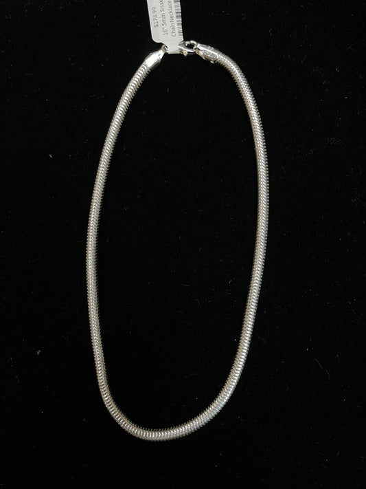 16" 5mm Snake Chain Necklace, Italy Made