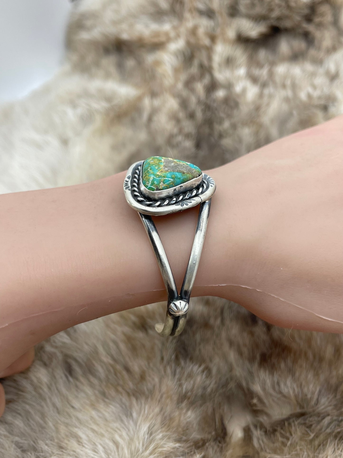 Sonoran Gold Cuff by Augustine Largo, Navajo