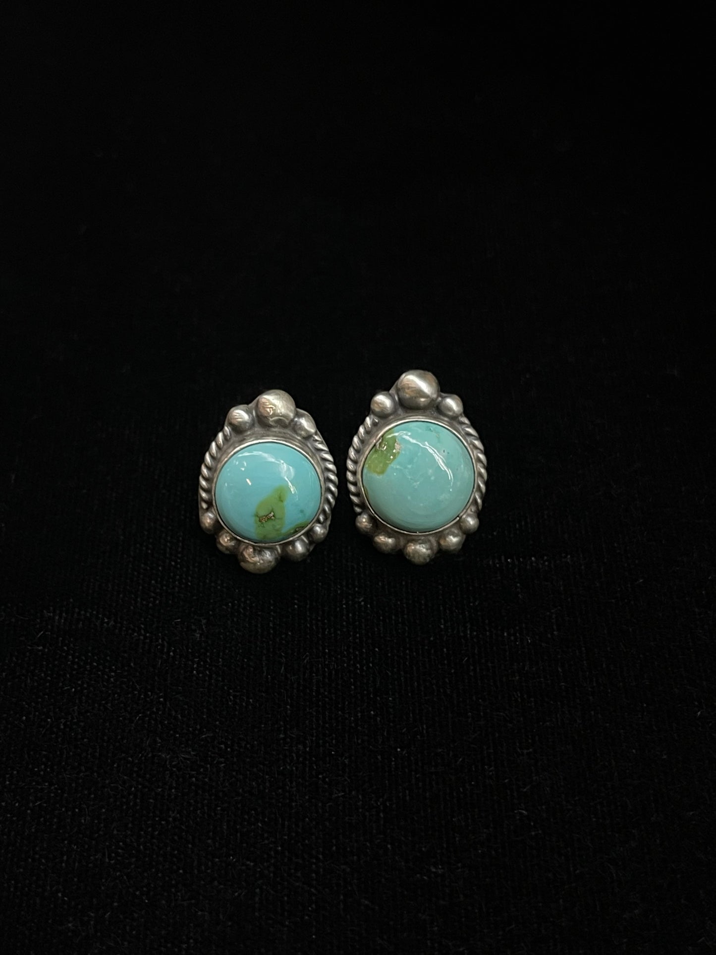 Sonoran Gold Turquoise Post Earrings by Donovan Skeet, Navajo