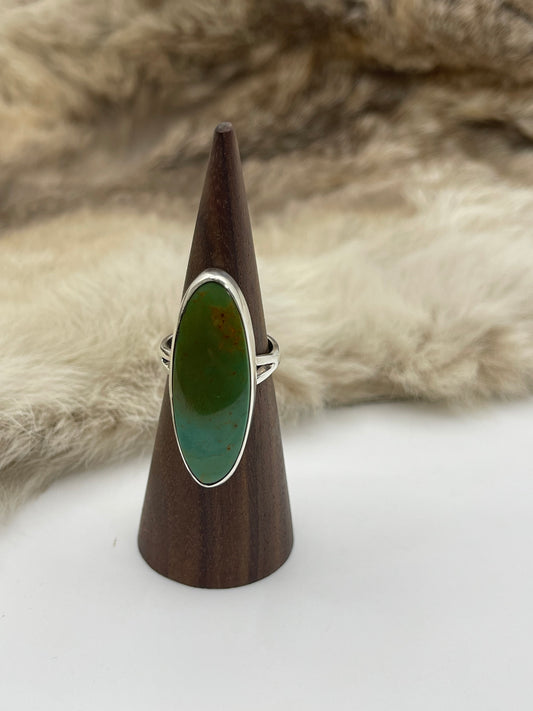 7.0 Royston Turquoise Ring by Lawrence Willie, Navajo