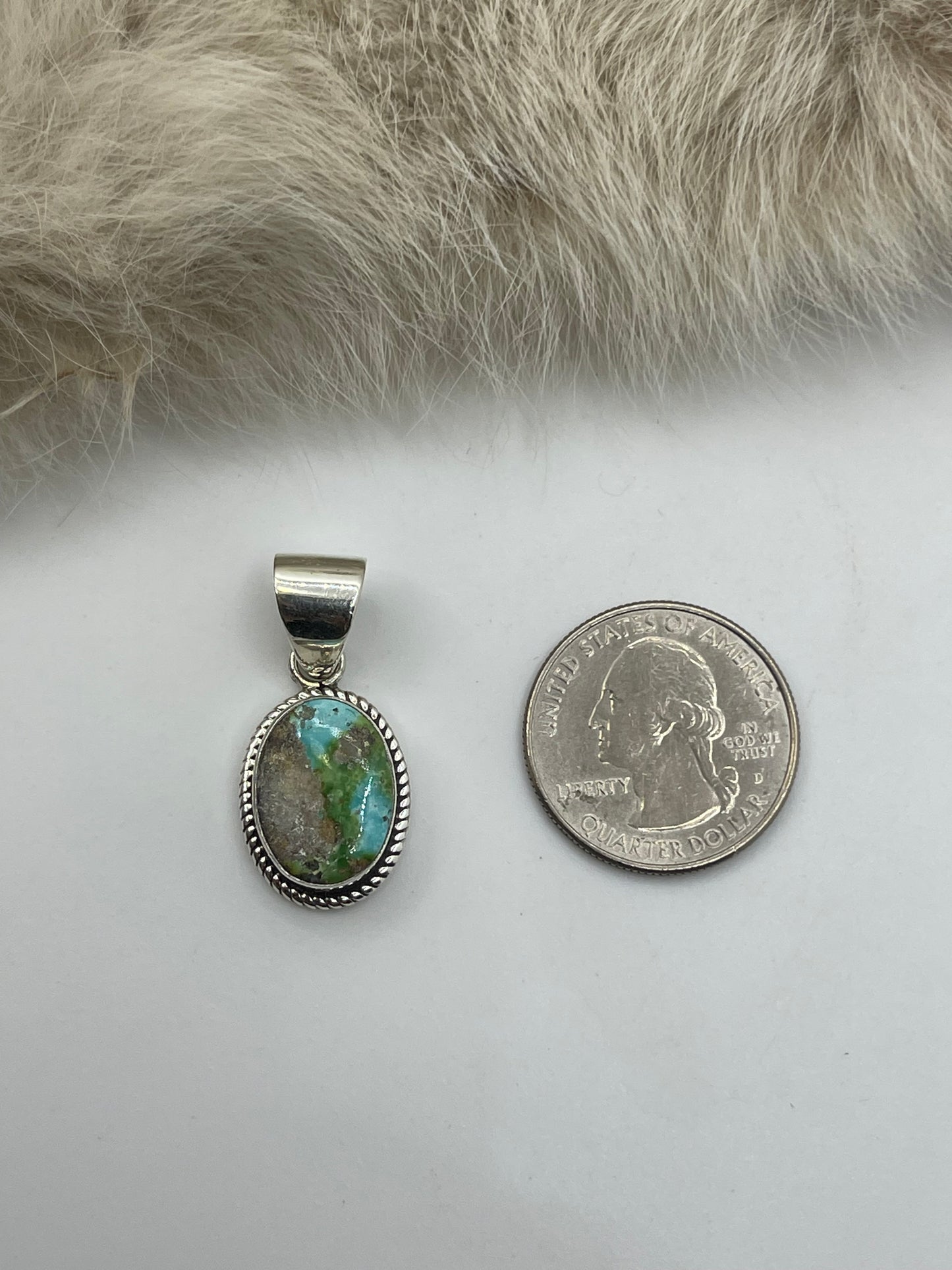 Sonoran Gold Turquoise Pendant 7mm Bail