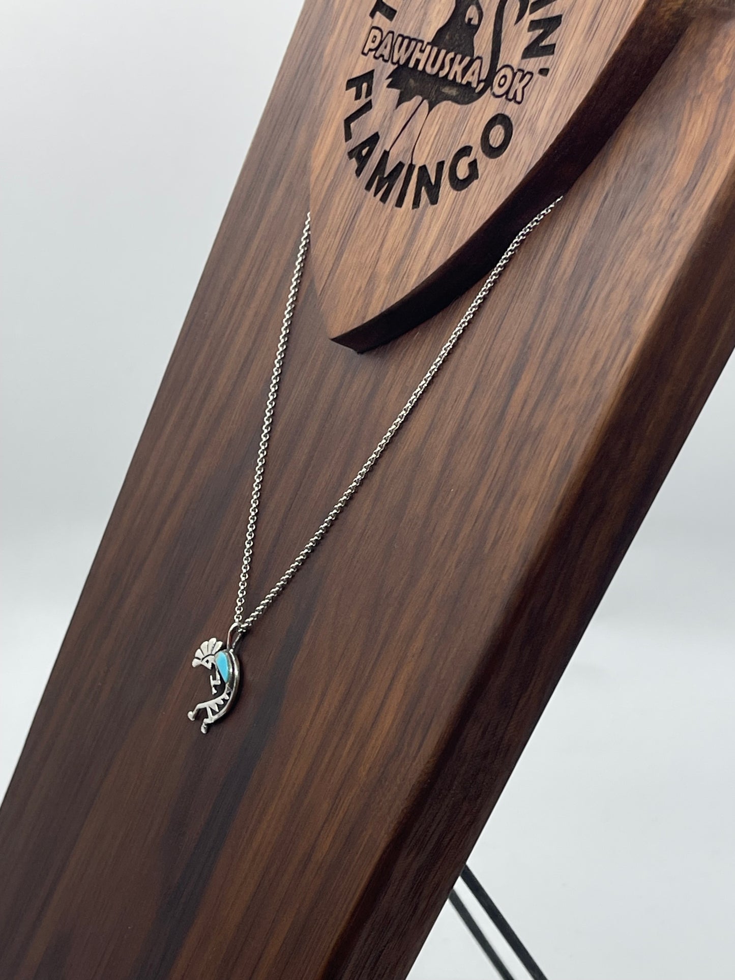 18" Turquoise Kokopelli Necklace