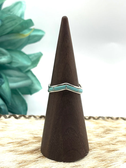 7.5 Chevron Ring By Jamie Johnson, Navajo