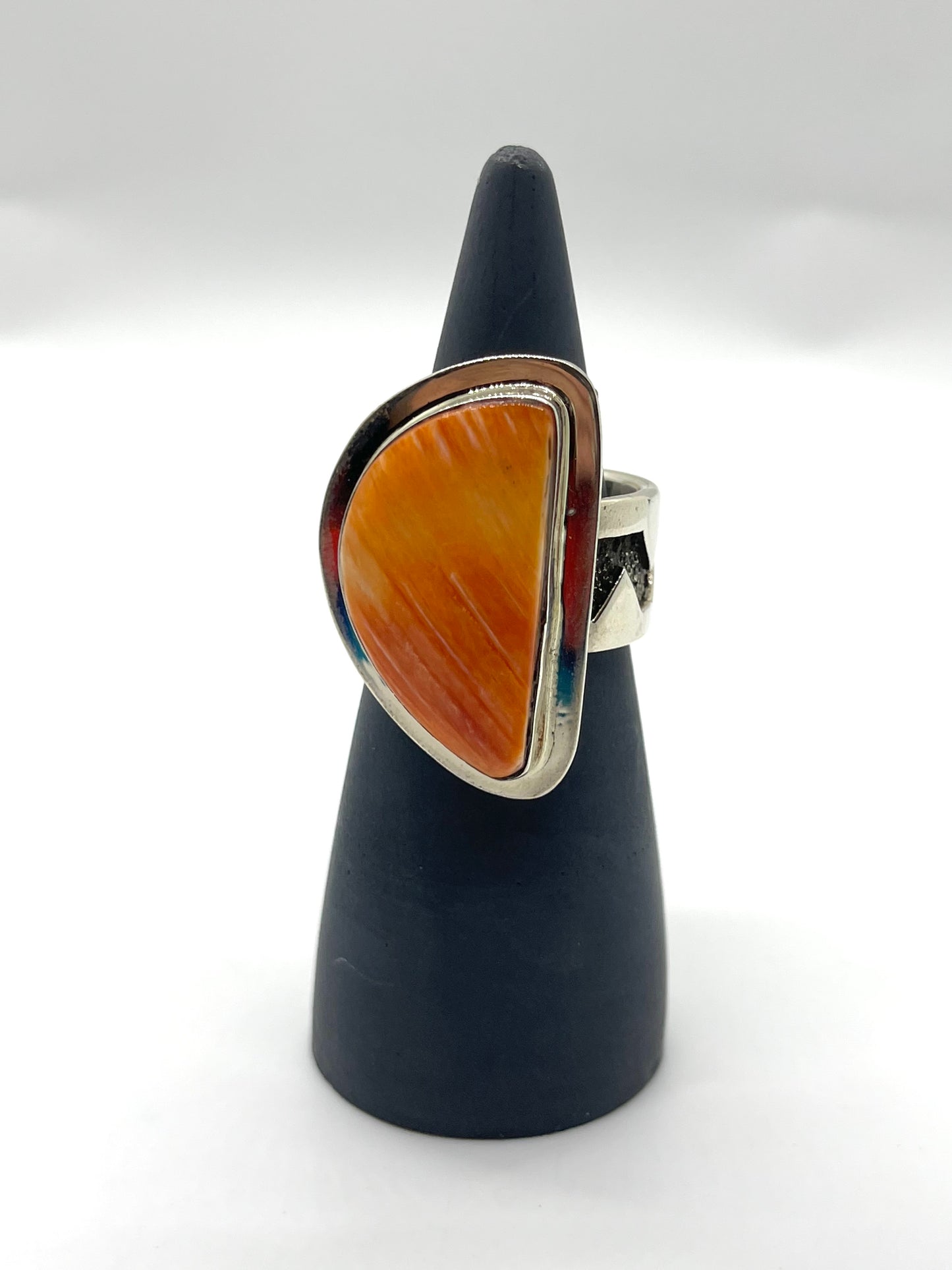 12.5 Spiny Oyster Ring by Marie Jackson, Navajo