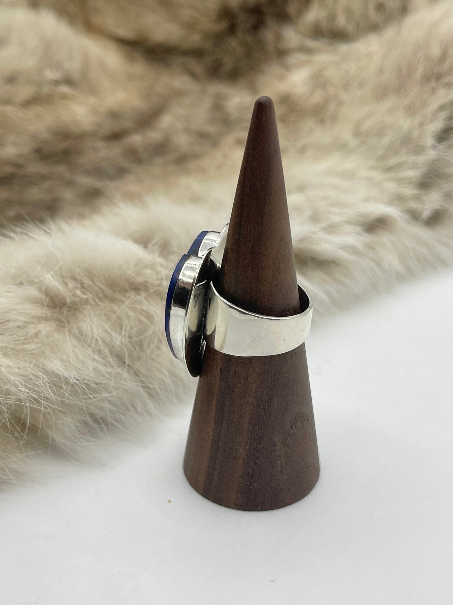 8.5 Lapis Ring by Marie Jackson, Navajo