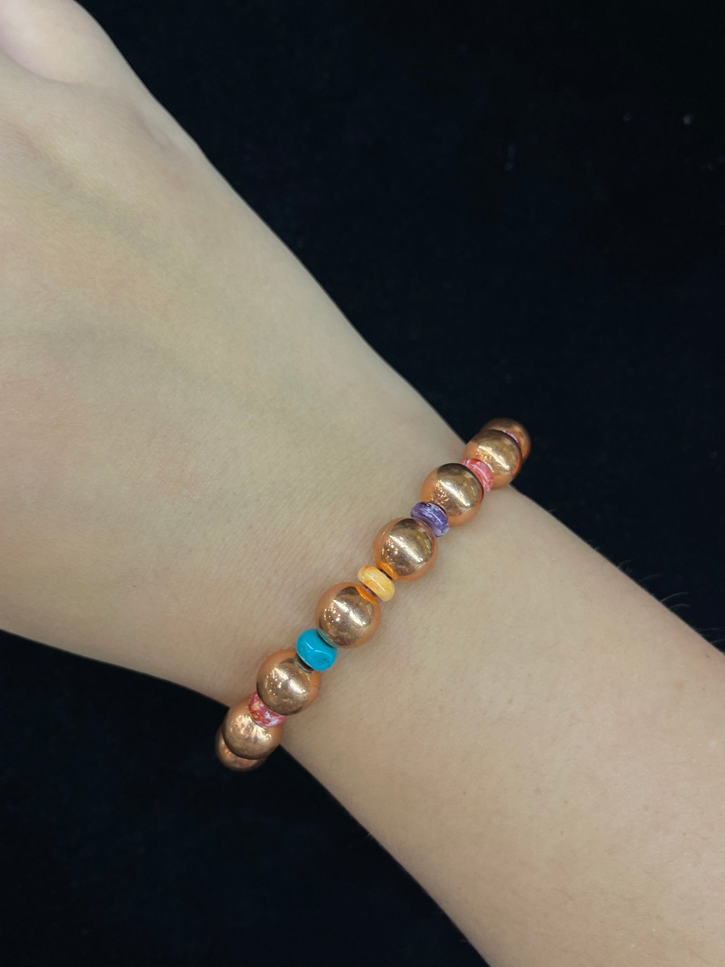 6 1/2" Stretchy Copper Bracelet