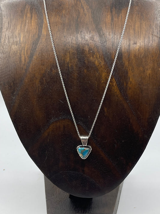 18" Small Orange Crush Triangle Necklace by Sadie Jim, Navajo