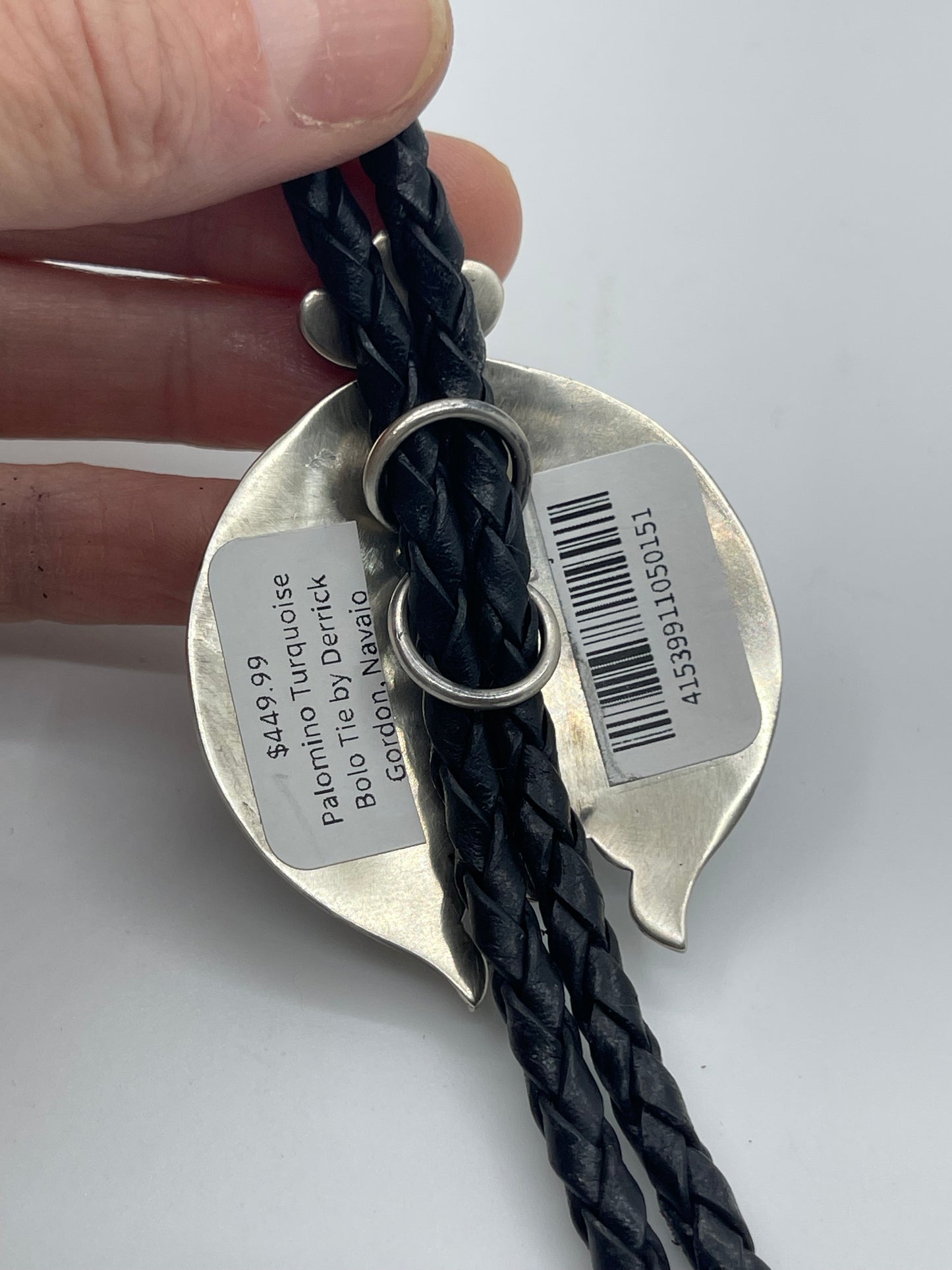 Palomino Turquoise Bolo Tie by Derrick Gordon, Navajo