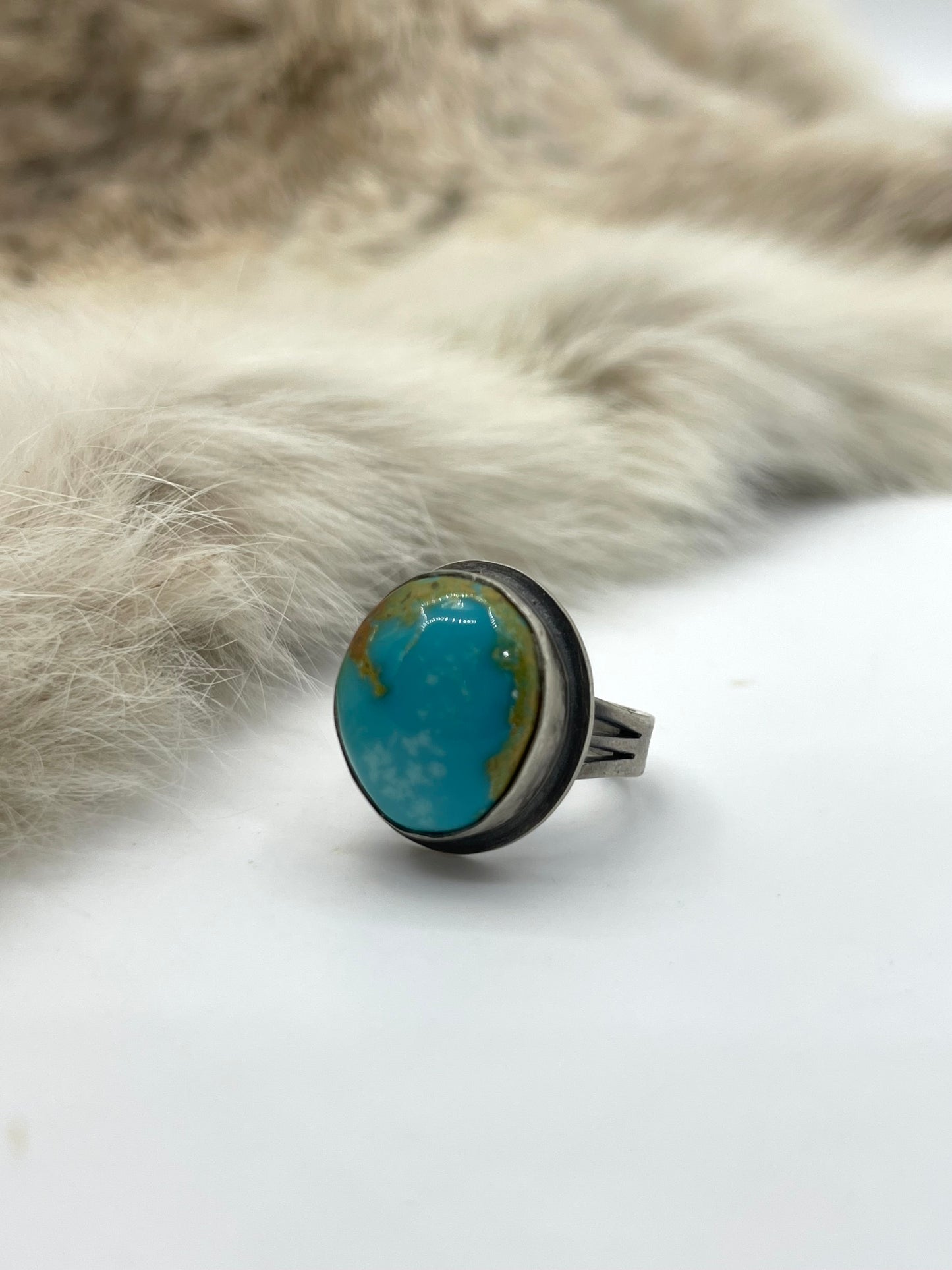 5.5 Cripple Creek Turquoise Oval Ring