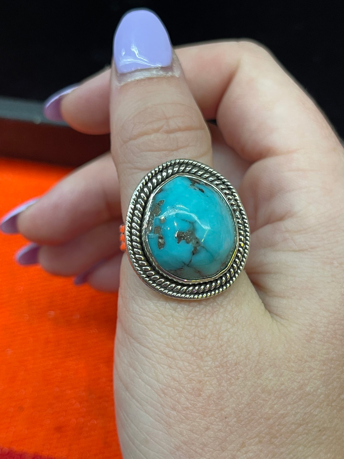 Turquoise Circle Ring