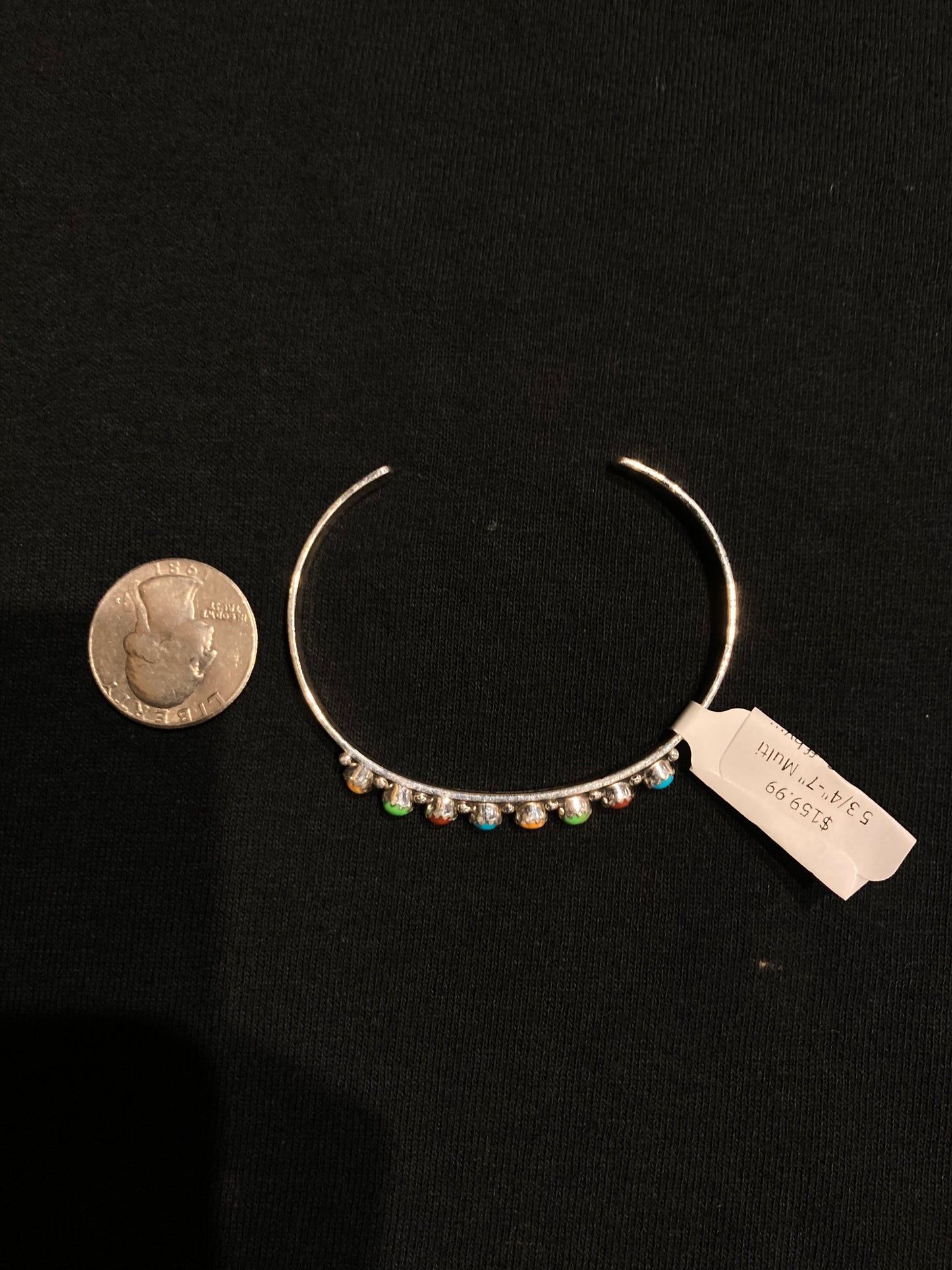 5 3/4"-7" Multi Stone Cuff by Sean Yazzie, Navajo