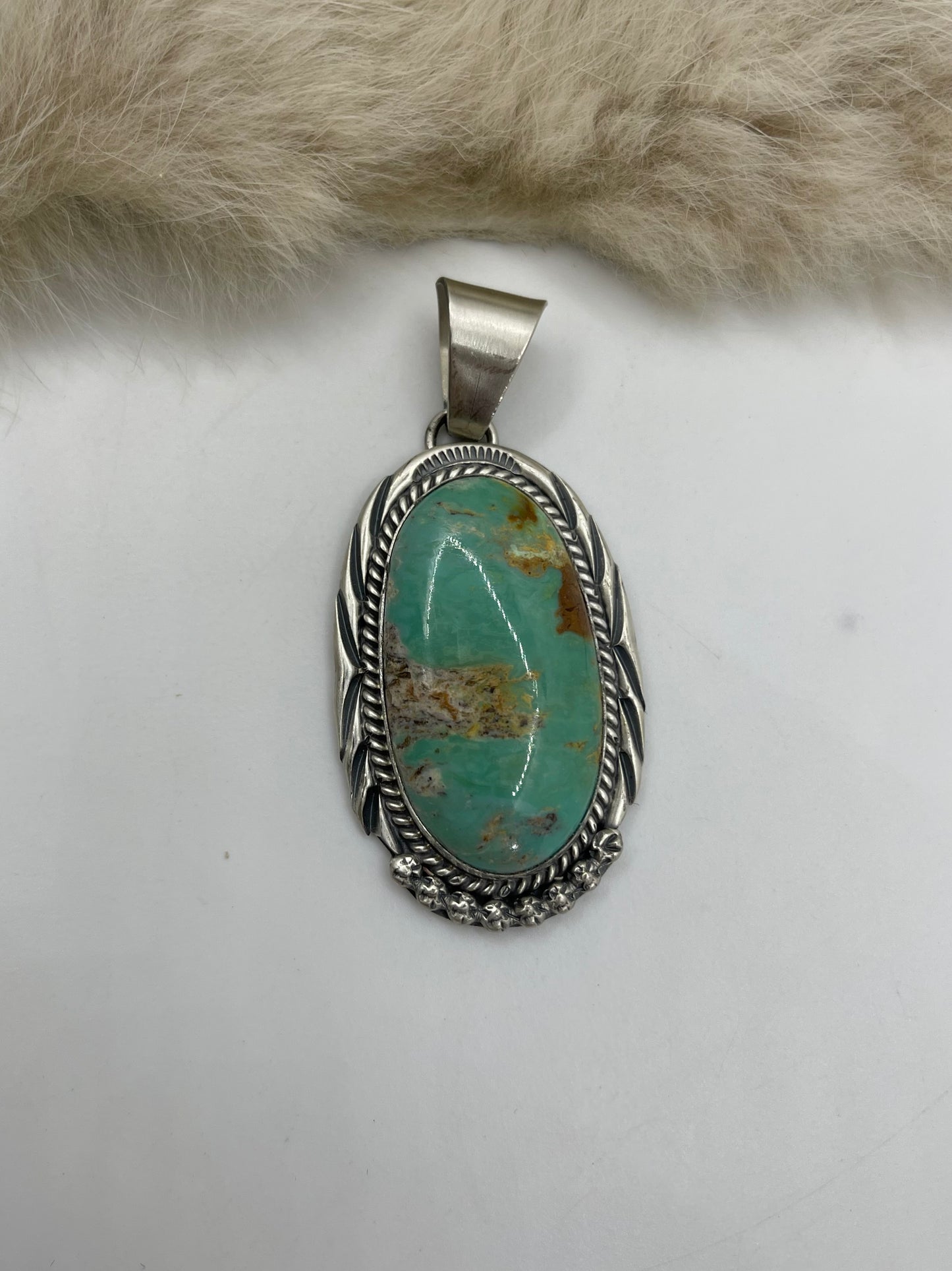 8.4mm Bale Royston Turquoise by John Nelson, Navajo