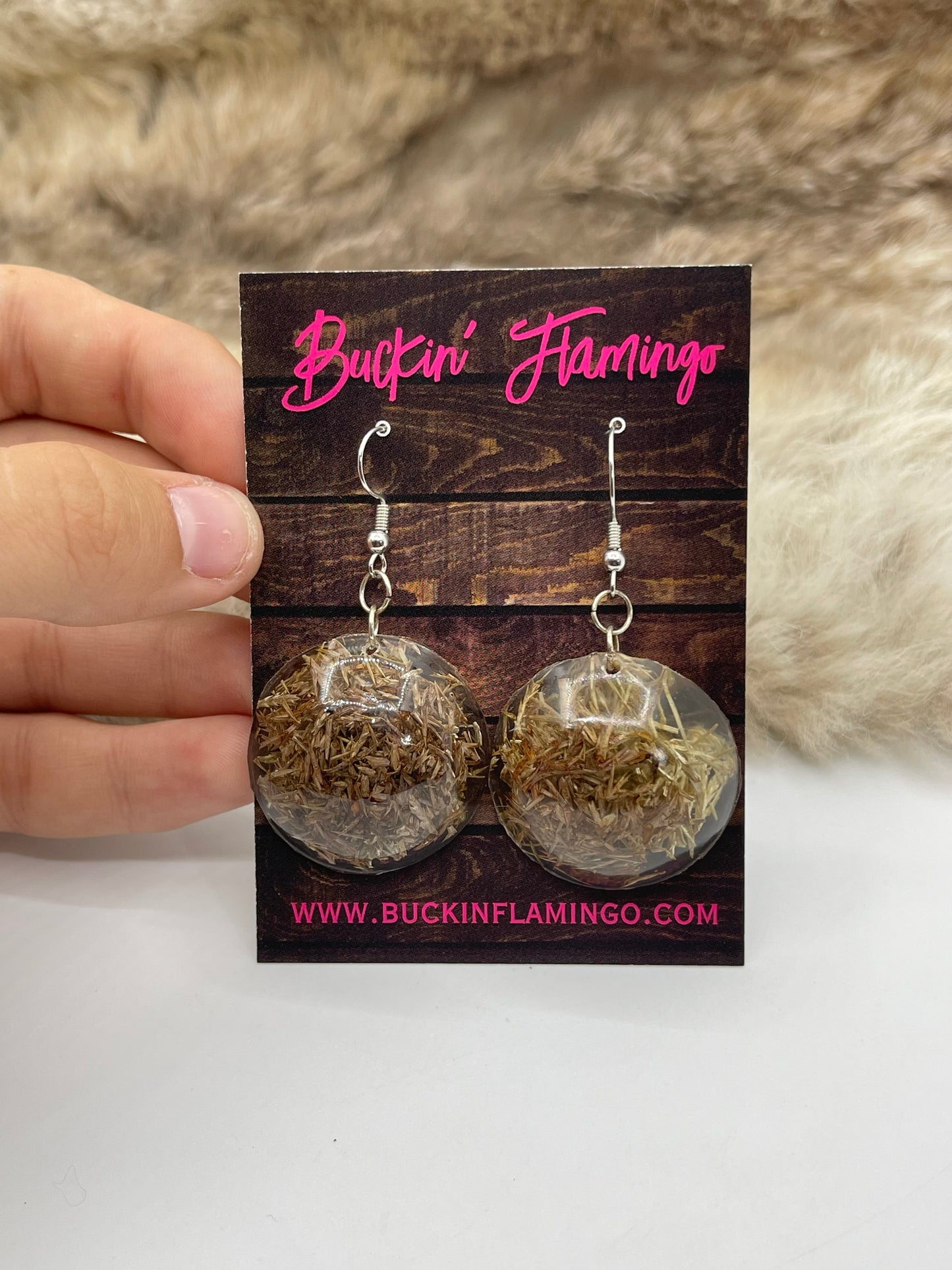 Tobacco Earrings by Ren McCulley, Creek/Seminole
