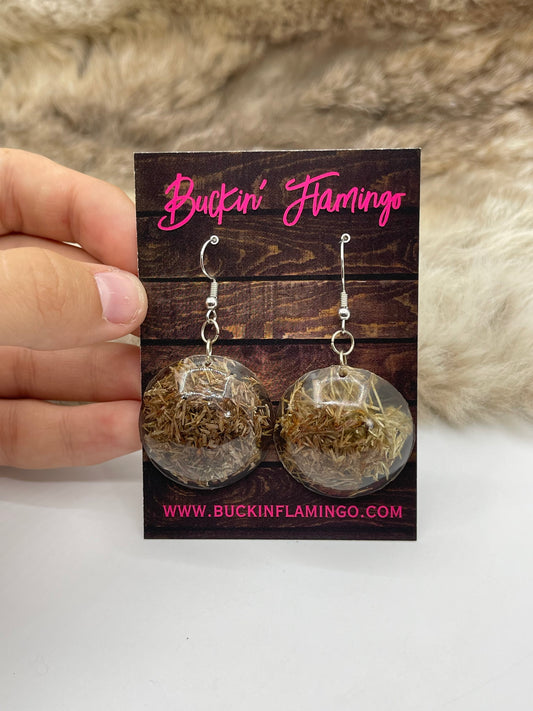 Tobacco Earrings by Ren McCulley, Creek/Seminole