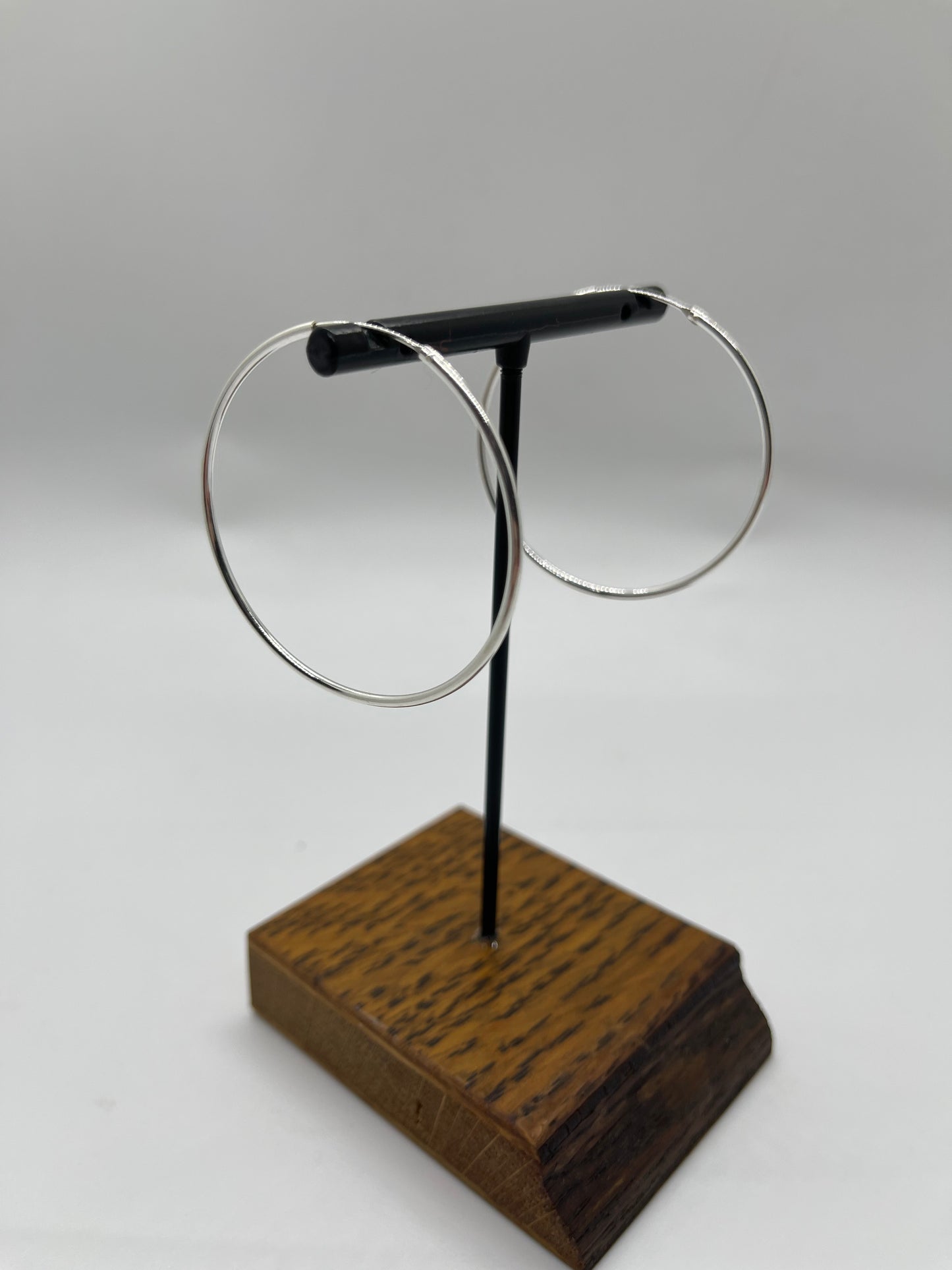 Plain Sterling Silver Hoop Earrings