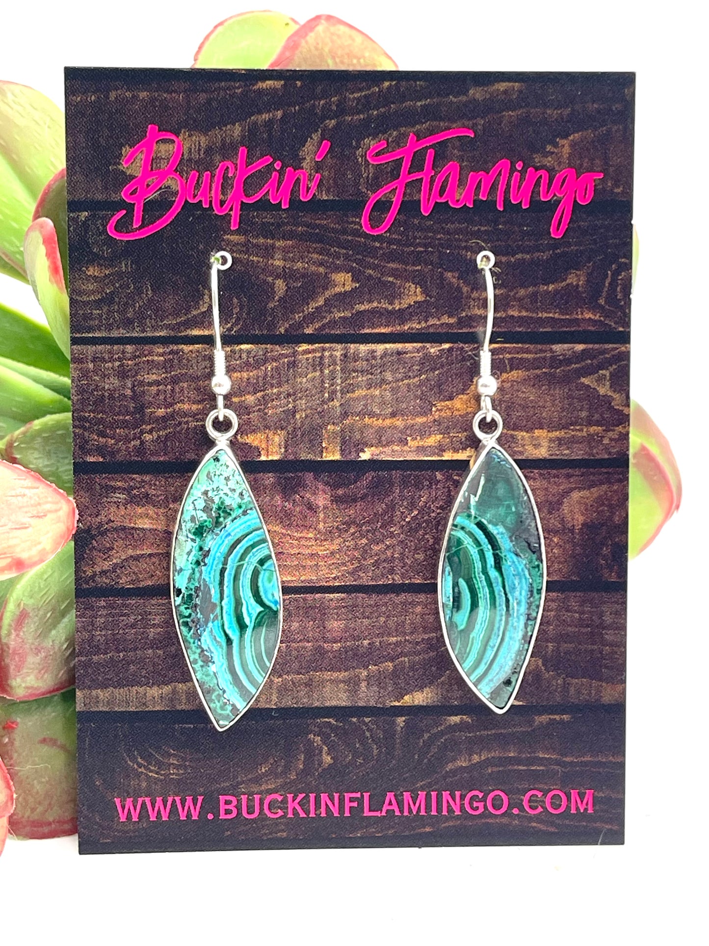 Malachite Slab Earrings