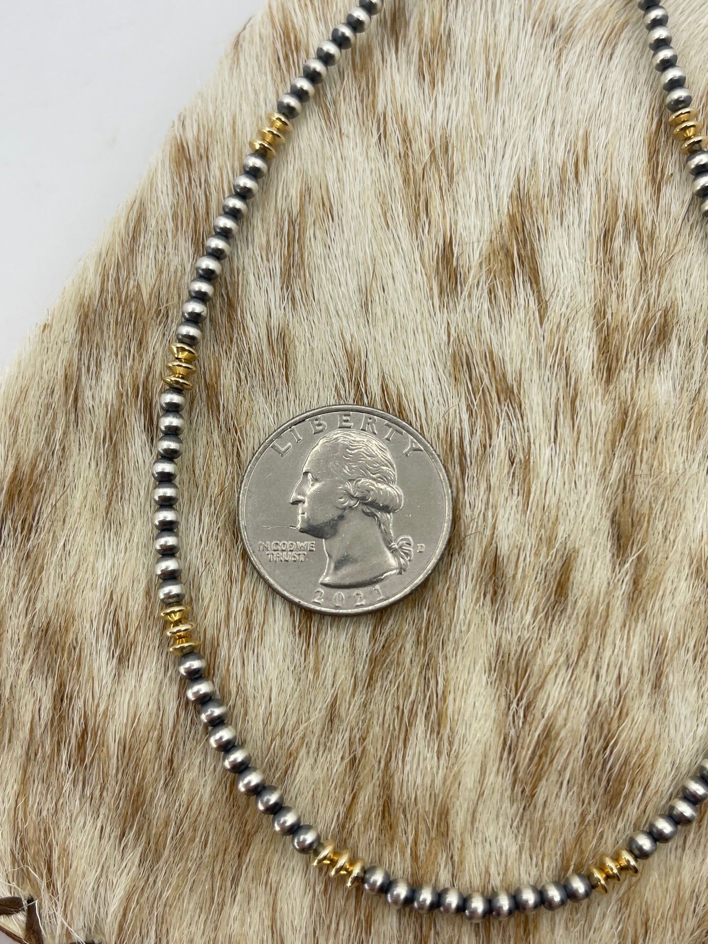 16"+2" 3mm Silver and 14k Gold Filled Necklace