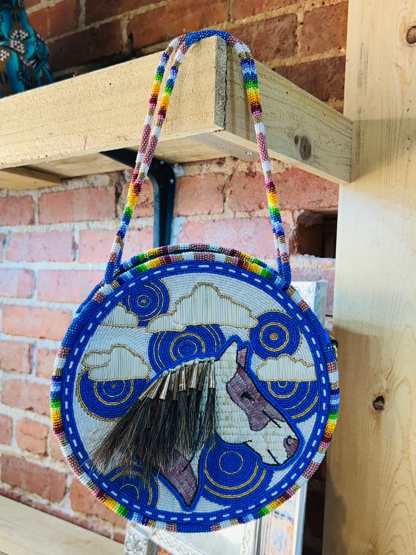 Stunning Native Made Beaded Horse Purse