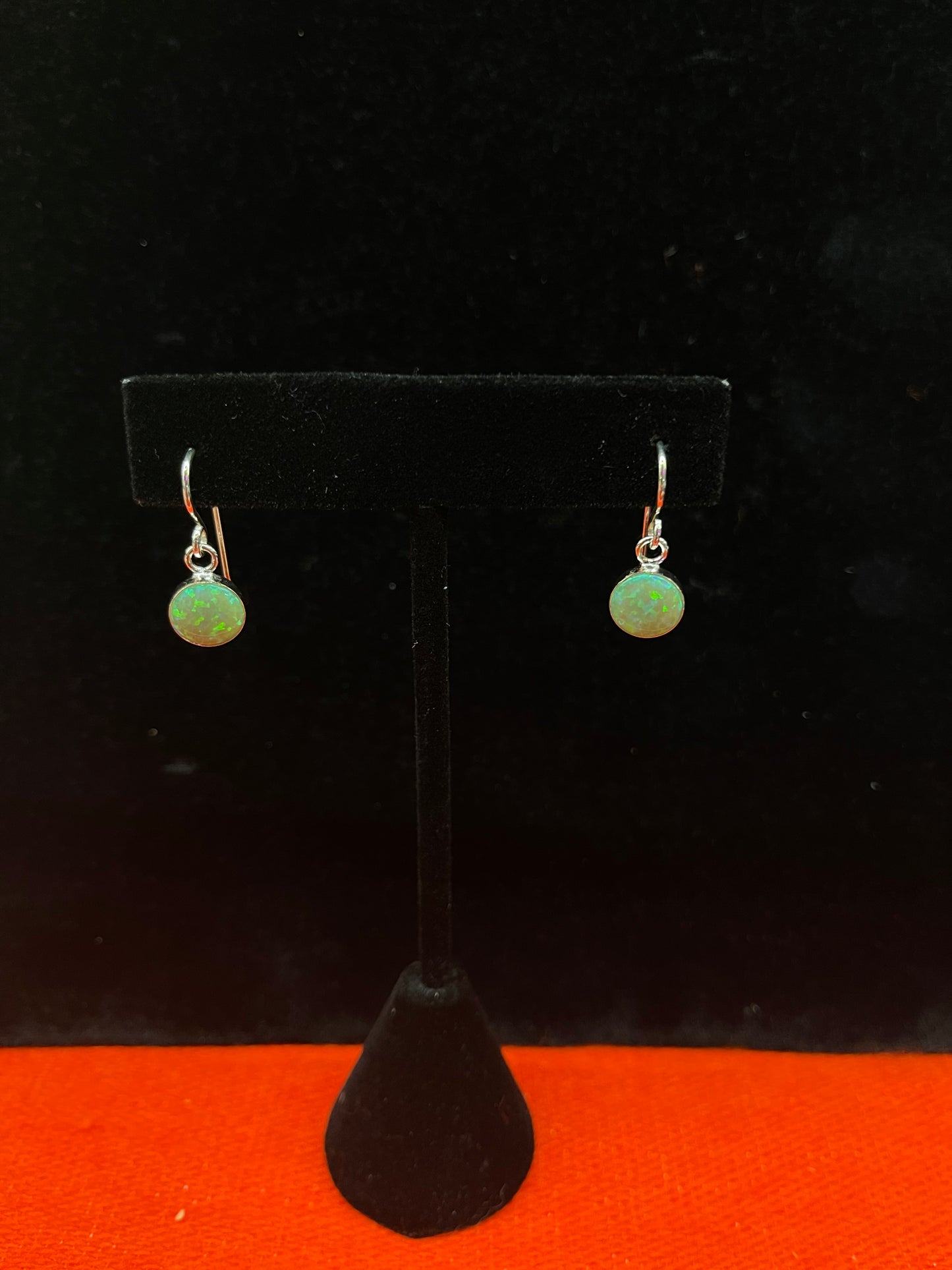 Green Opal Dangling Earrings