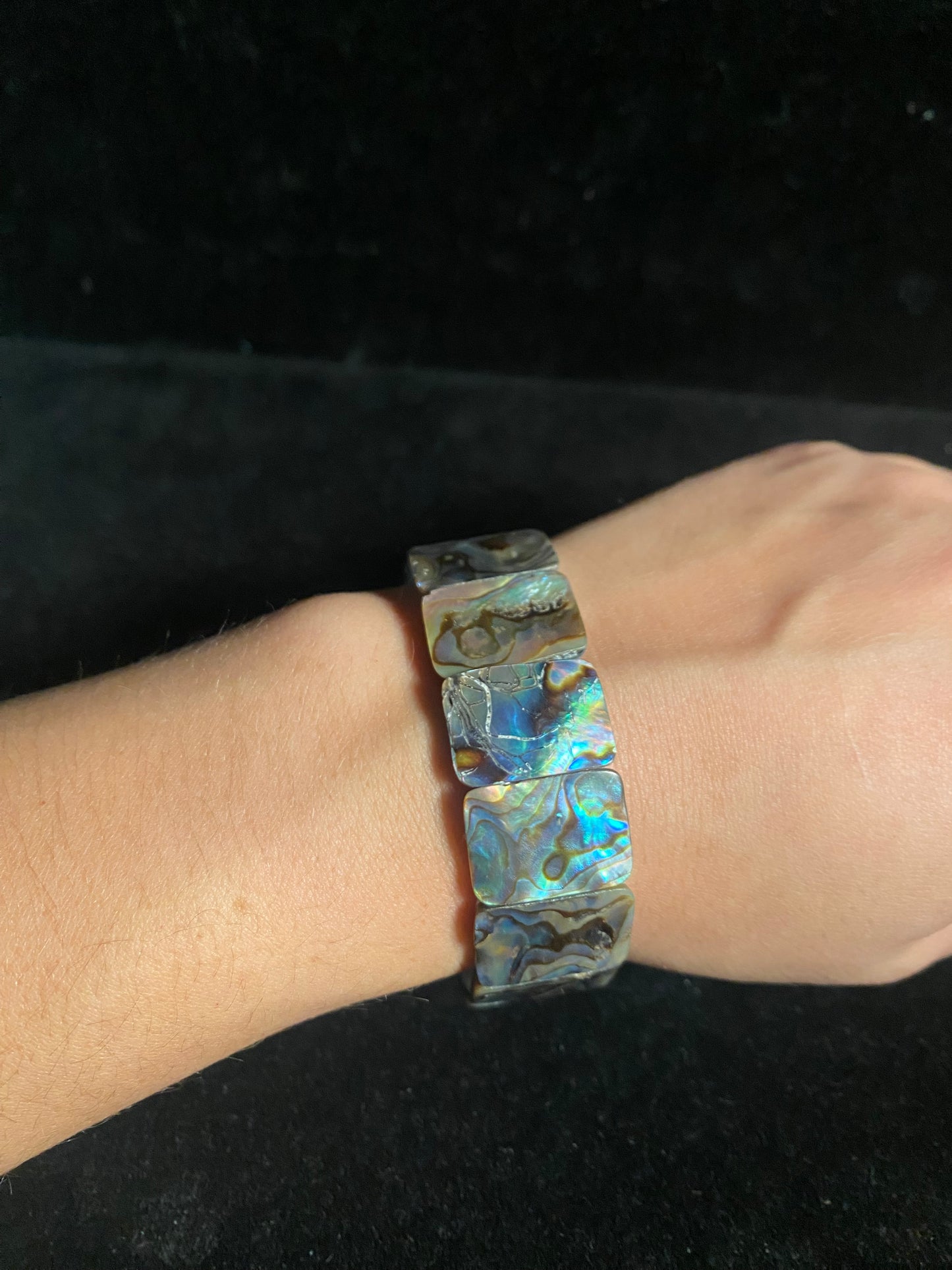 Abalone Shell Stretchy Bracelet by Jolene Bird