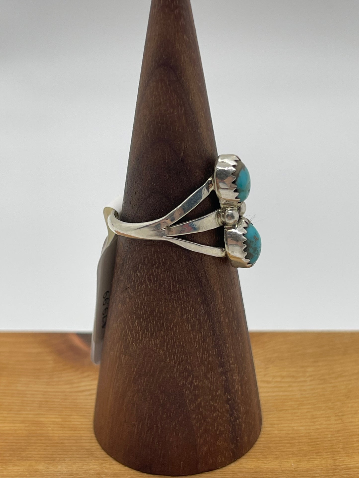 6.0 2 Stone Turquoise Ring, Navajo
