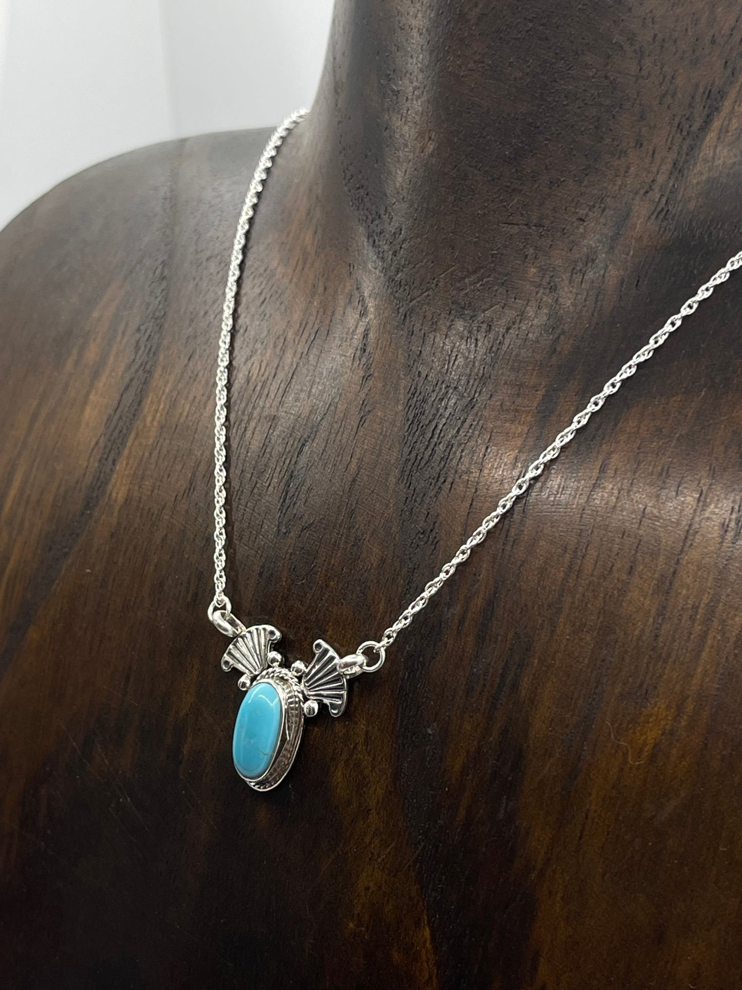 LOT 9 1/4 Turquoise Oval Necklace by Verley Betone, Navajo