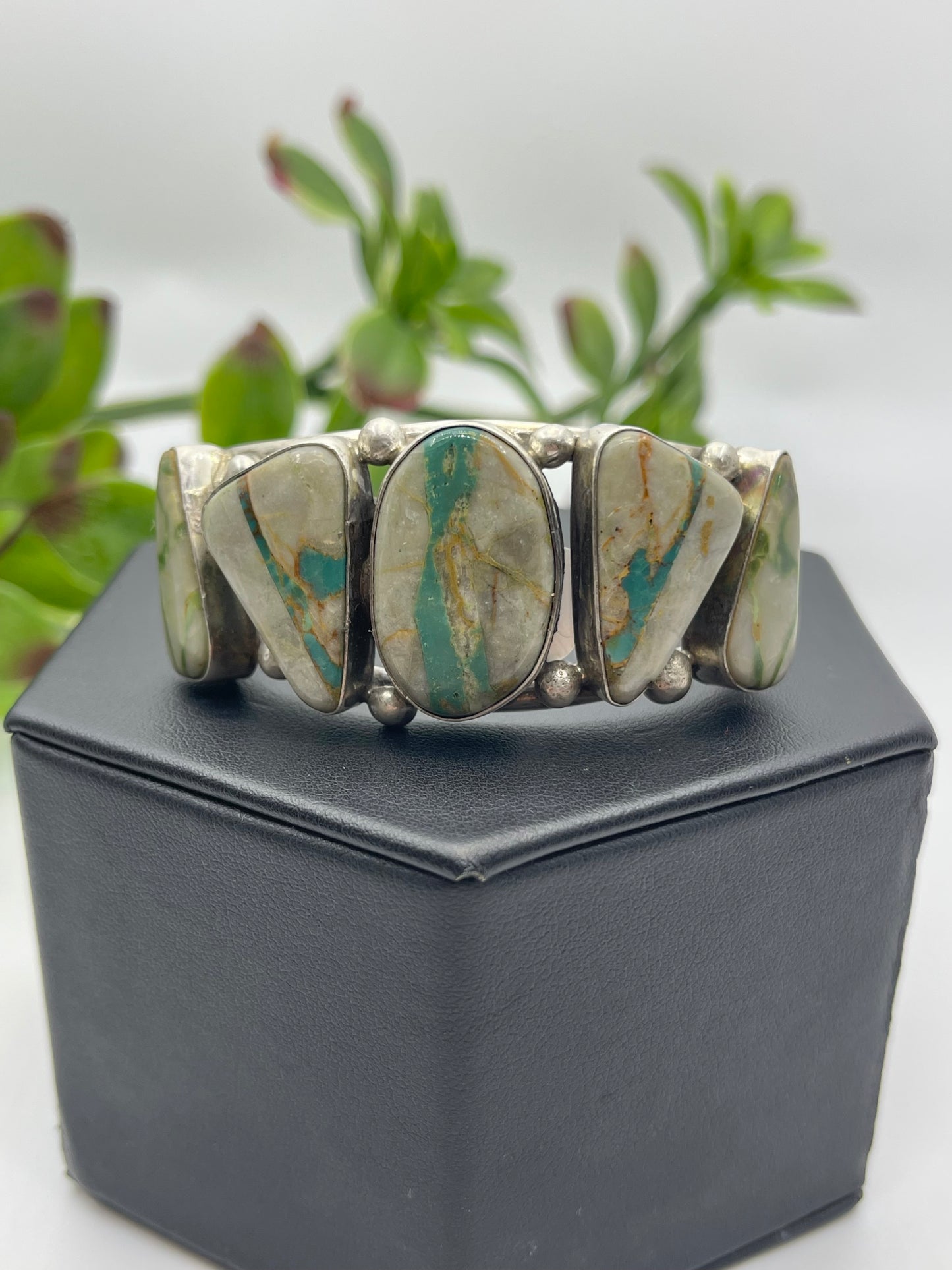 5 Stone Royston Ribbon Turquoise Cuff