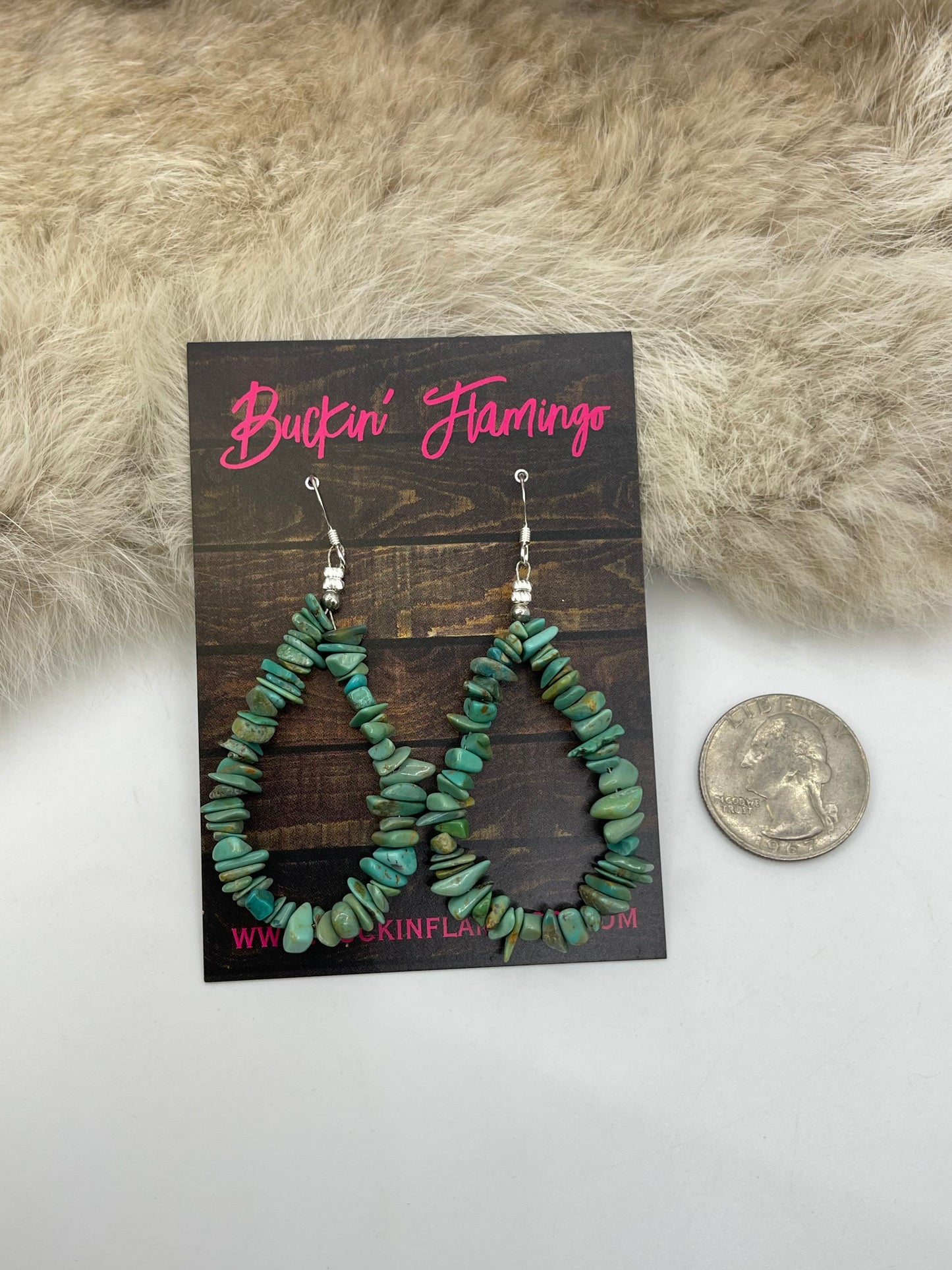 Chunky Turquoise Teardrop Earring by Isabelle John, Navajo