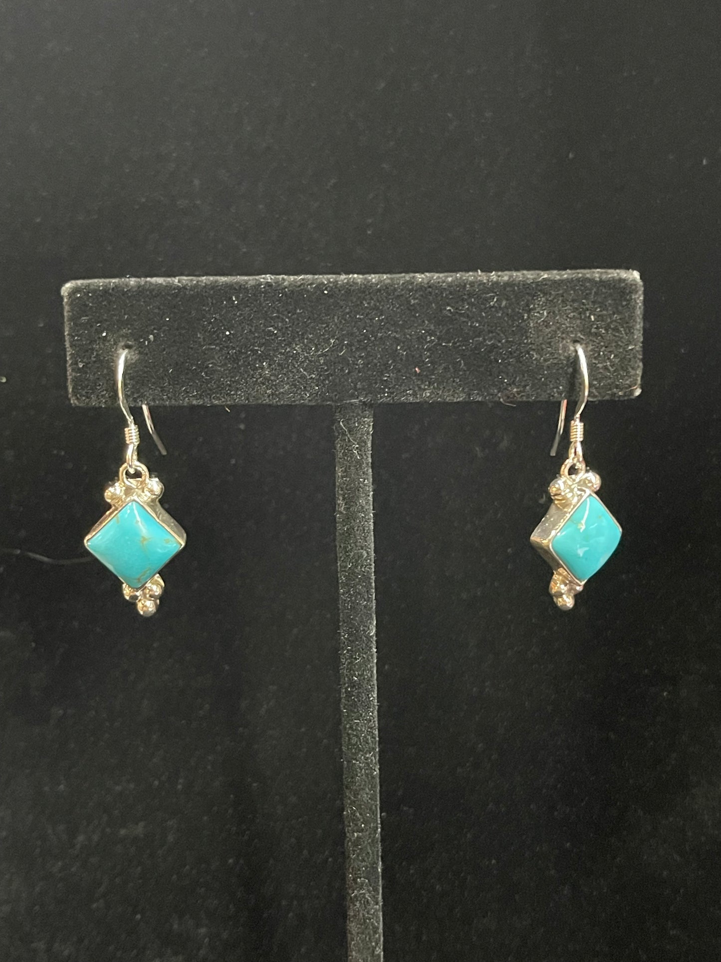 Turquoise Dangle Earrings by Sharon McCarthy, Navajo