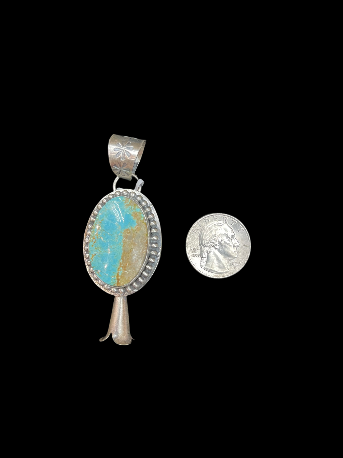 Turquoise Blossom Pendant by Zia