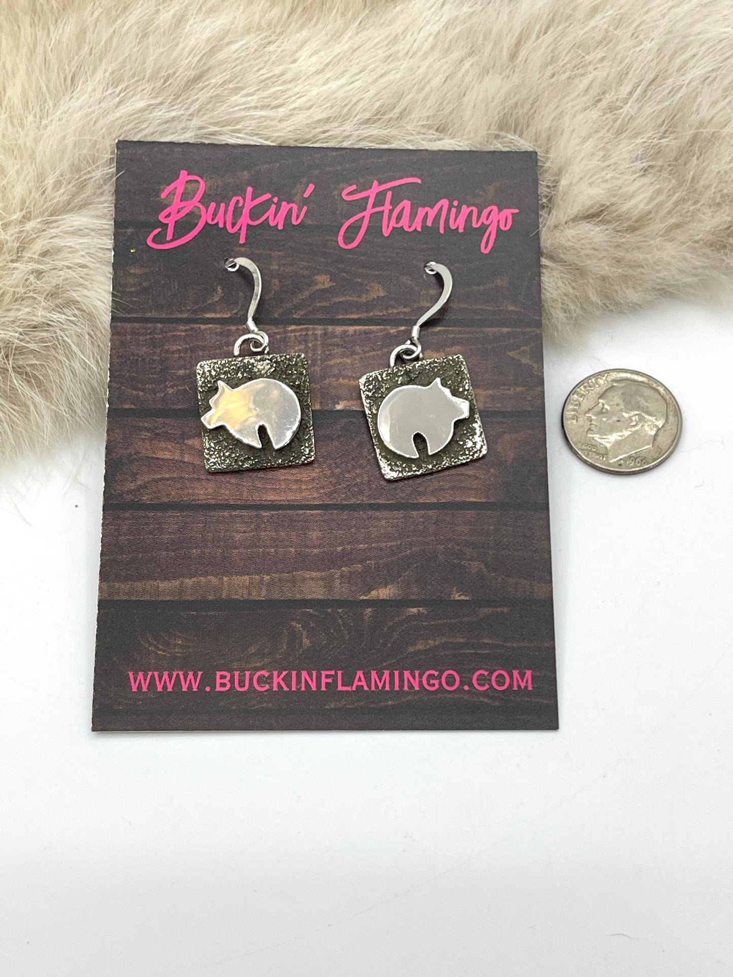 Bear Hook Earrings by Alex Sanchez, Navajo