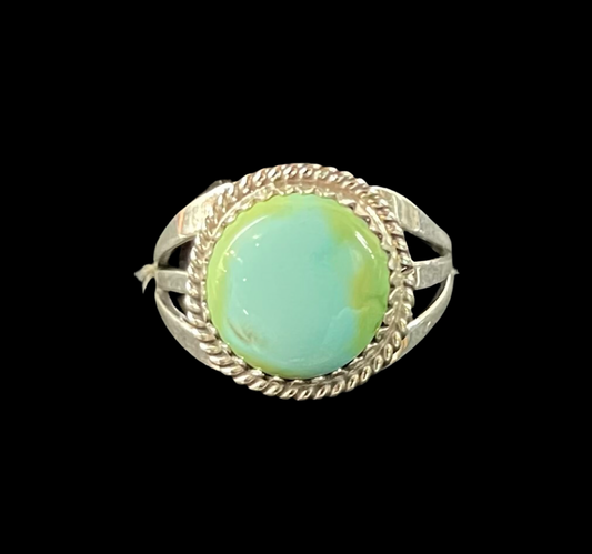 7.0 Sonoran Gold Turquoise Ring by Judy Largo, Navajo